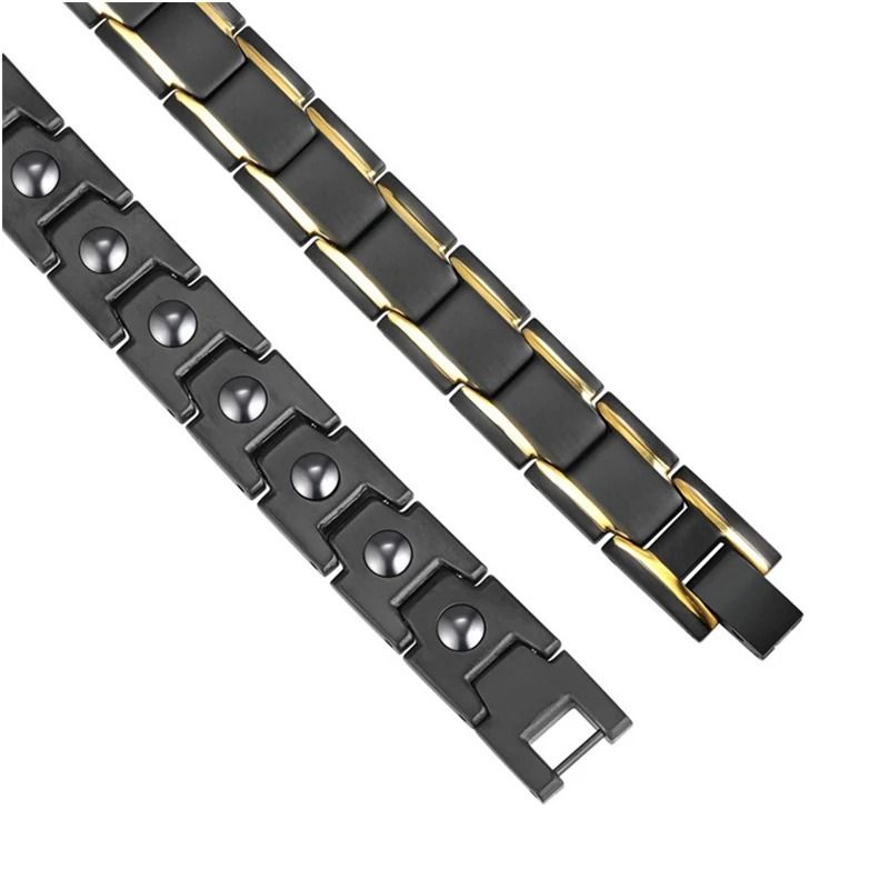 Men Magnetic Stainless Steel Bracelet for Casual Wear and Wellness Support