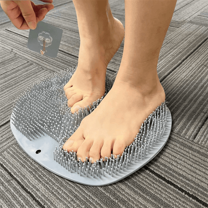 Shower Foot Scrubber and Back Washer Mat with Suction Cups