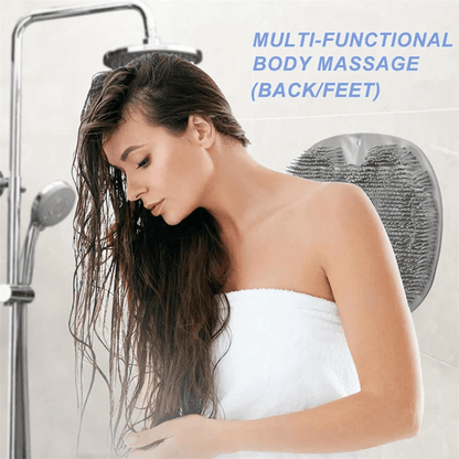 Shower Foot Scrubber and Back Washer Mat with Suction Cups