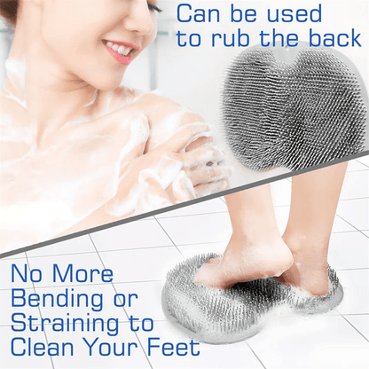 Shower Foot Scrubber and Back Washer Mat with Suction Cups