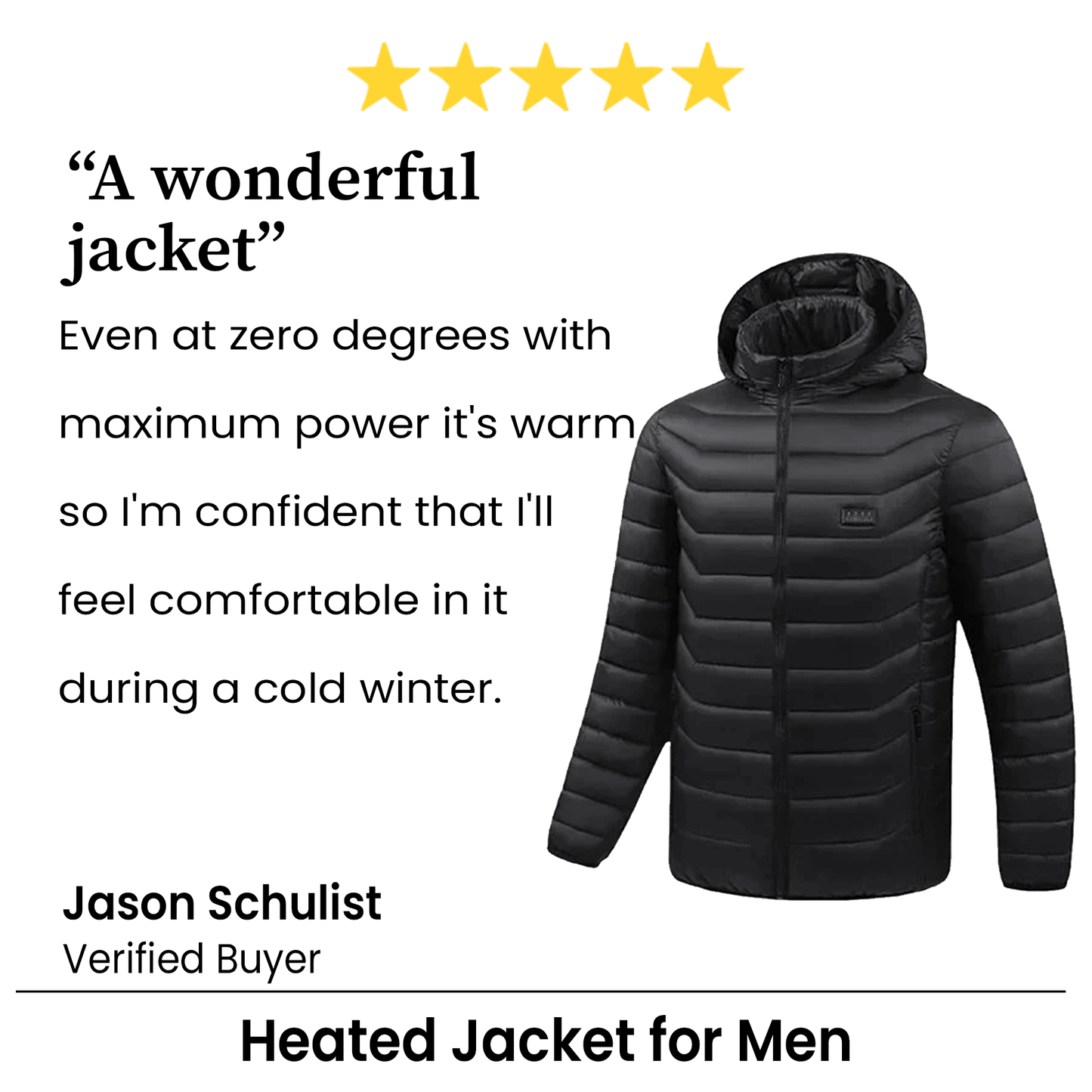 Heated Jacket for Men with 21 Heating Zones USB Winter Coat