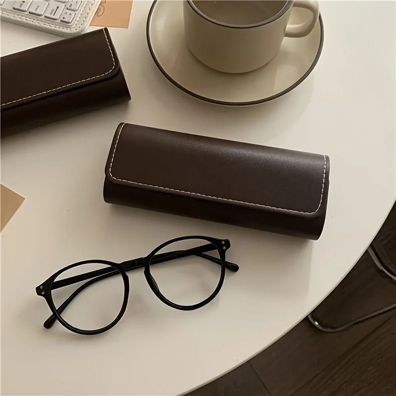 Vintage Coffee Style Eyeglass Case