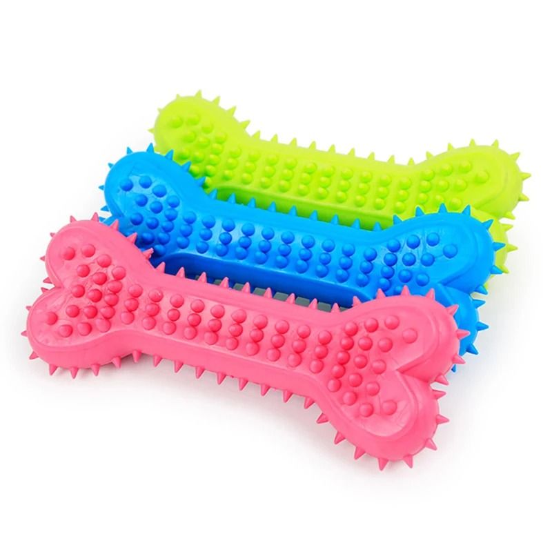 Soft Rubber Bone Chew Toy for Small Dogs