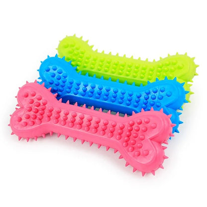 Soft Rubber Bone Chew Toy for Small Dogs