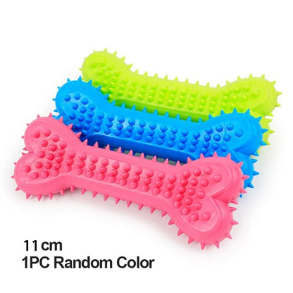 Soft Rubber Bone Chew Toy for Small Dogs