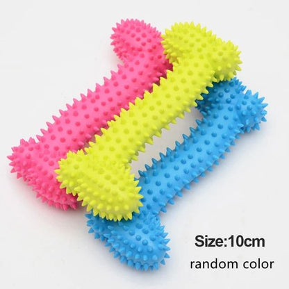 Soft Rubber Bone Chew Toy for Small Dogs