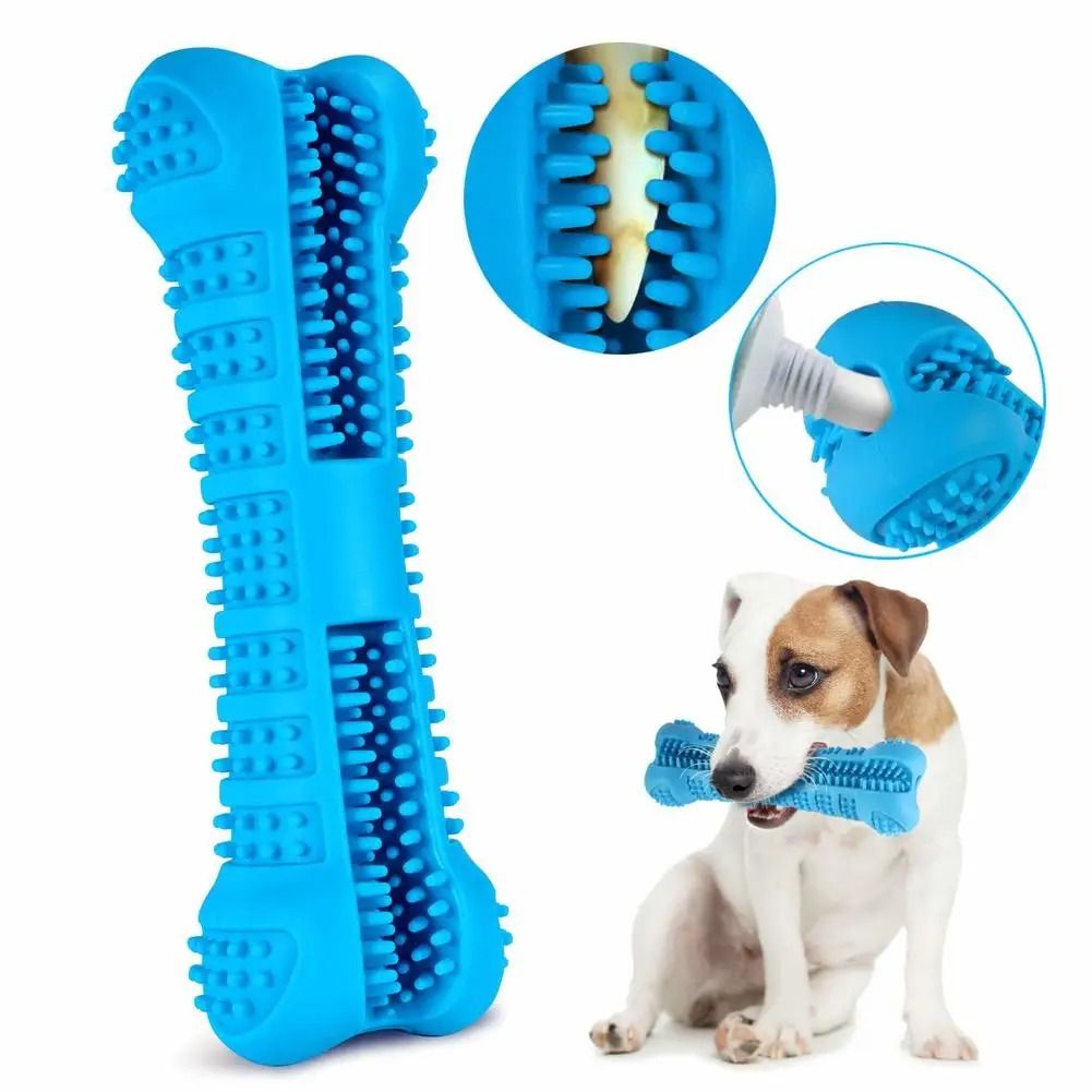 Soft Rubber Dog Toothbrush Chew Stick for Small and Medium Dogs