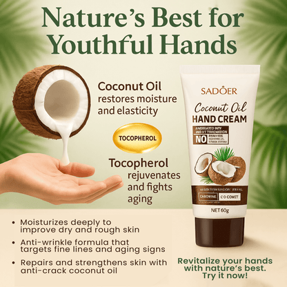 Anti-Wrinkle Hand Cream with Coconut Oil – Moisturizing Skin Care Serum