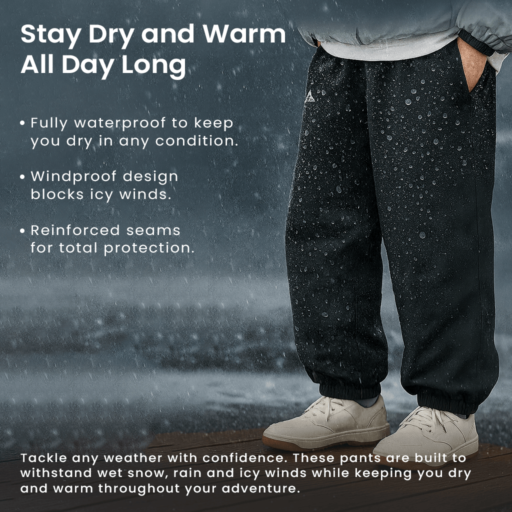 Ski Pants Waterproof Loose Fit for Men Women, Wear Resistant Ski Pants Professional Double Board Single Board