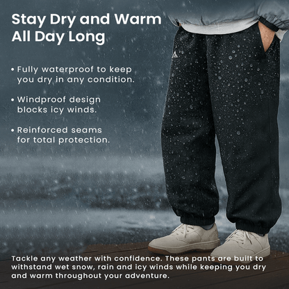 Ski Pants Waterproof Loose Fit for Men Women, Wear Resistant Ski Pants Professional Double Board Single Board