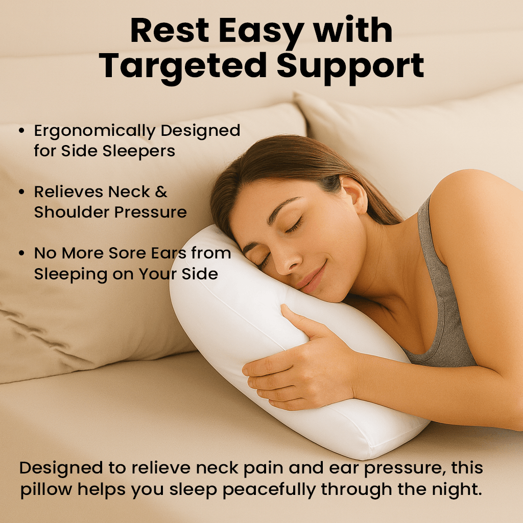 Orthopedic Side Sleeper Pillow With Ear Hole