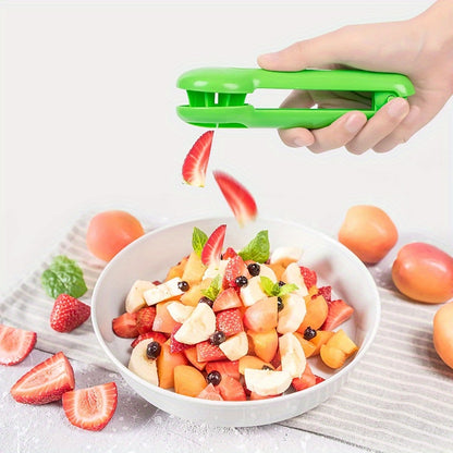 Safe Easy Manual Fruit Slicer, Multifunctional Grape Cutter, Kid-Friendly Kitchen Prep Tool