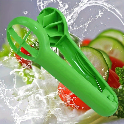 Safe Easy Manual Fruit Slicer, Multifunctional Grape Cutter, Kid-Friendly Kitchen Prep Tool