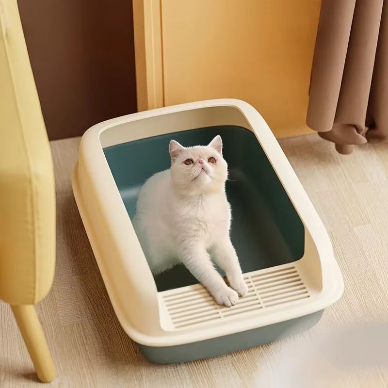 Small Cat Litter Tray Bedpan Anti Splash Kitten Toilet Box