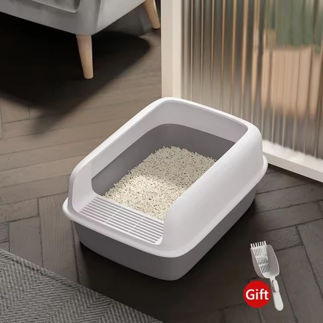 Small Cat Litter Tray Bedpan Anti Splash Kitten Toilet Box