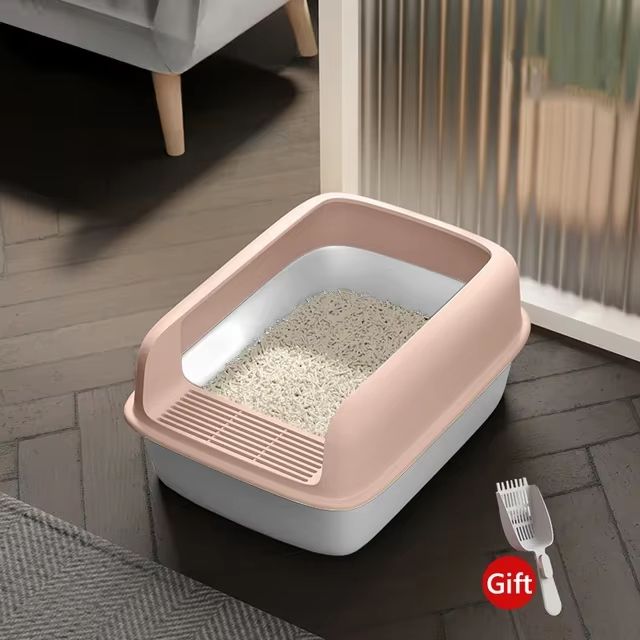 Small Cat Litter Tray Bedpan Anti Splash Kitten Toilet Box