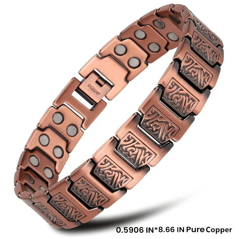 Pure Copper Magnetic Bracelet for Men with Adjustable Sizing Tool