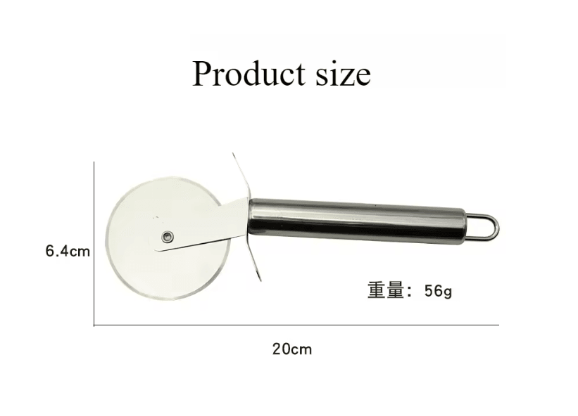 Stainless Steel Kitchen Pizza Cutter Wheel and Server