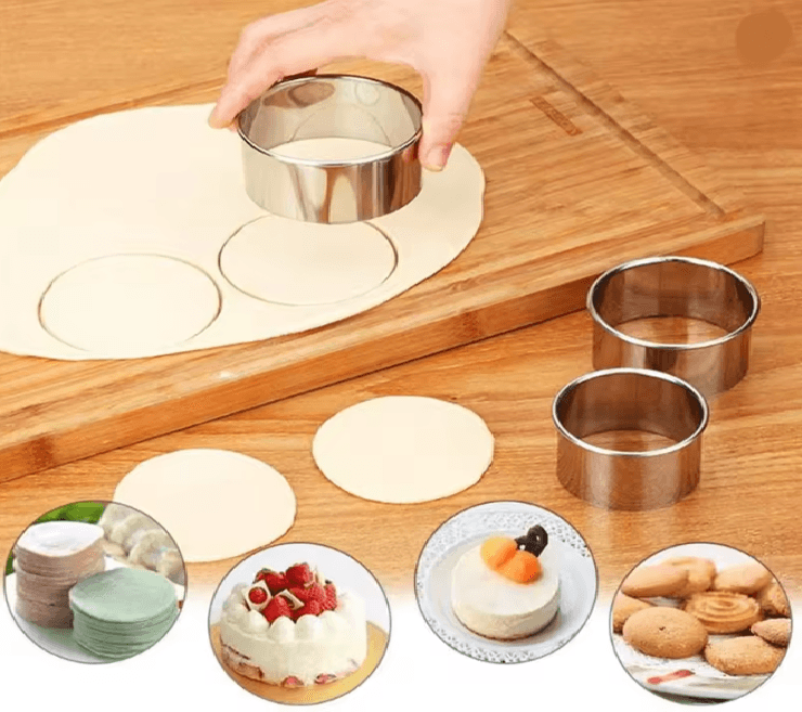 Stainless Steel Biscuit and Dough Cutting Mold Set