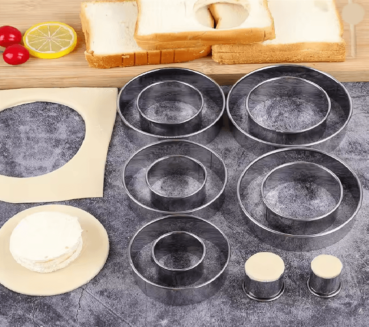 Stainless Steel Biscuit and Dough Cutting Mold Set