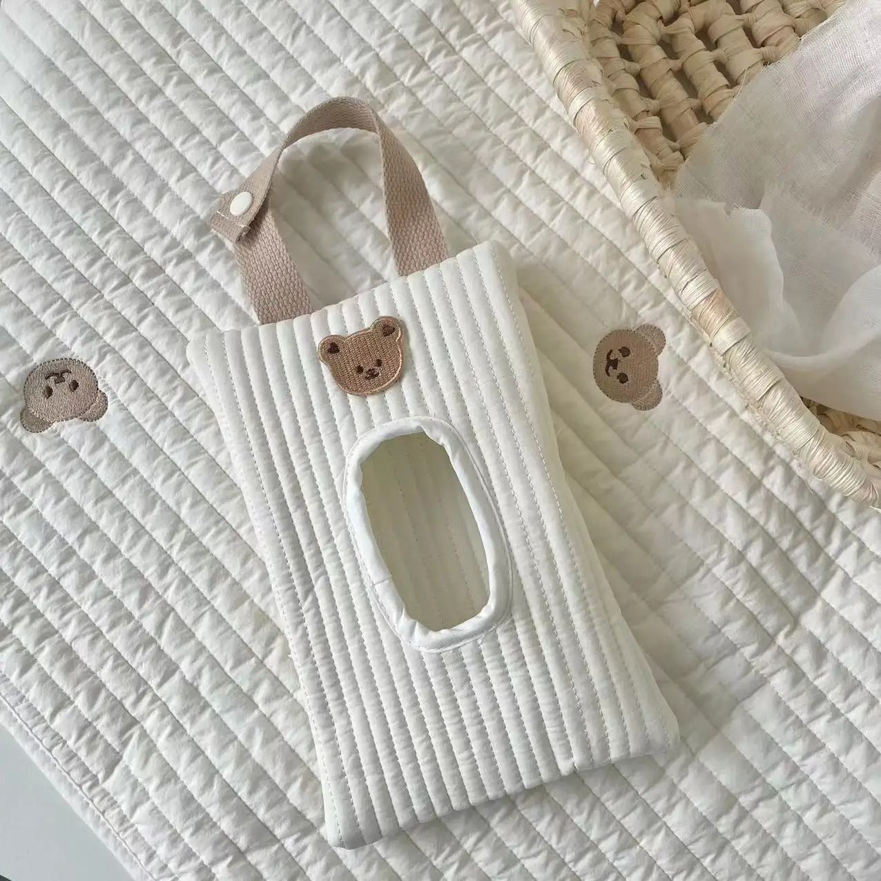 Cartoon Animal Flip Cover Hanging Tissue Box Bag