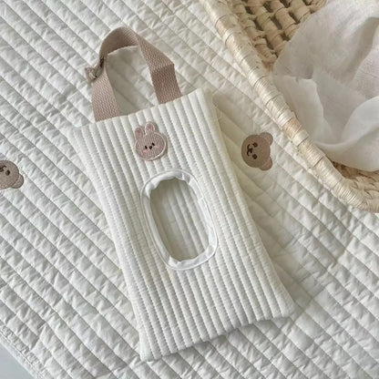 Cartoon Animal Flip Cover Hanging Tissue Box Bag