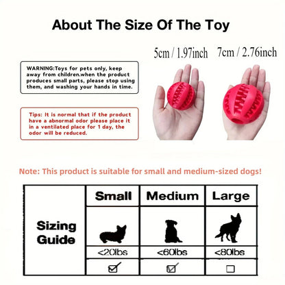 Dog Pet Food Treat Feeder Chew Tooth Cleaning Ball