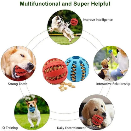 Dog Pet Food Treat Feeder Chew Tooth Cleaning Ball