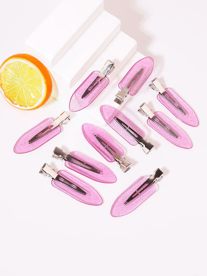 Transparent Seamless Hair Clips for Makeup and Styling 10 Pack