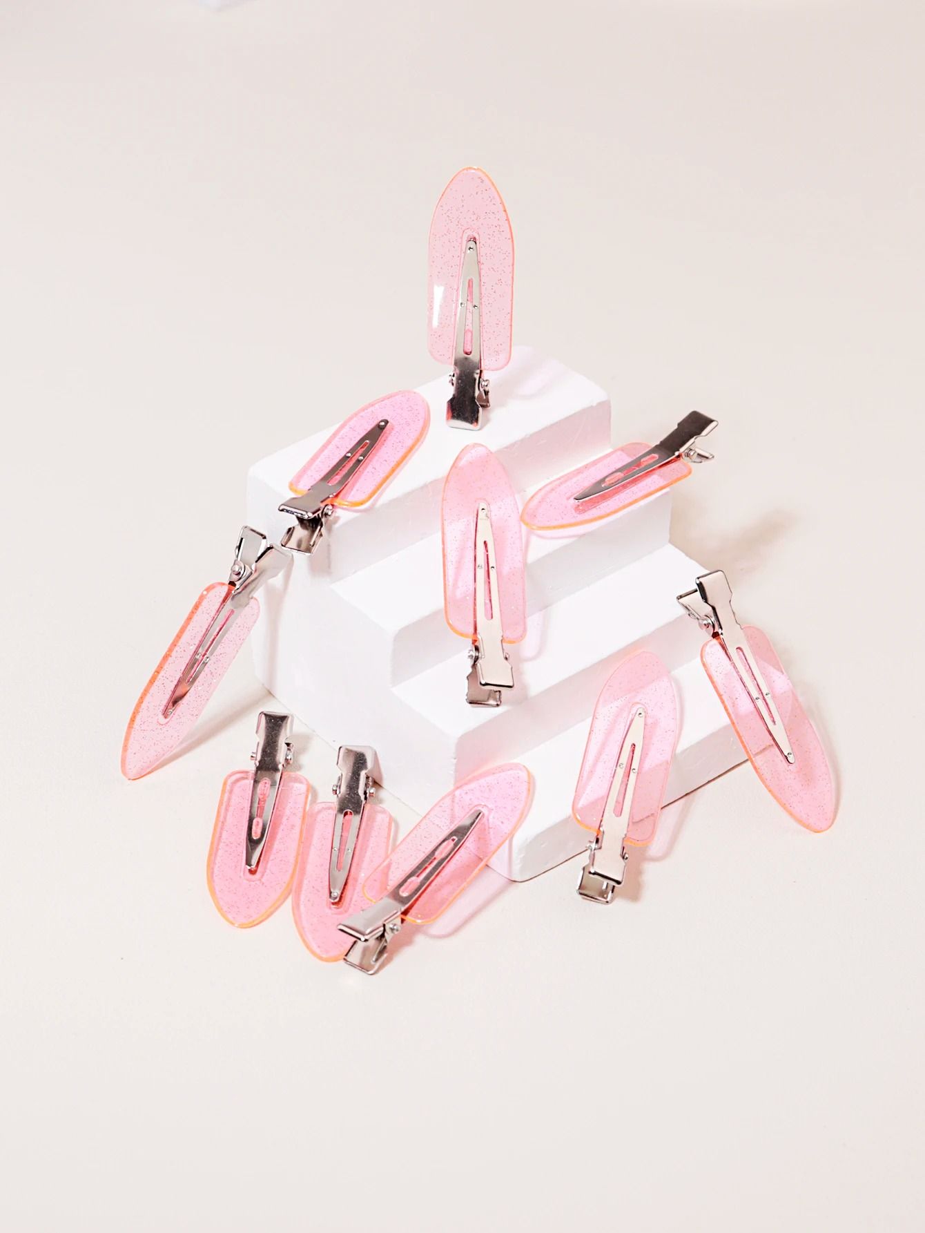 Transparent Seamless Hair Clips for Makeup and Styling 10 Pack
