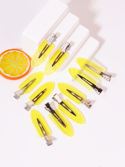 Transparent Seamless Hair Clips for Makeup and Styling 10 Pack