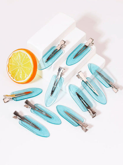 Transparent Seamless Hair Clips for Makeup and Styling 10 Pack