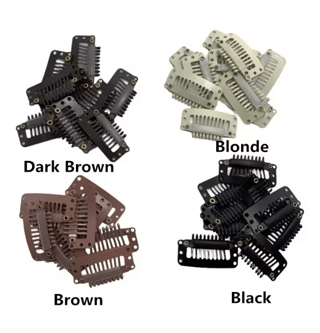 Hair Extension Snap Clips Set
