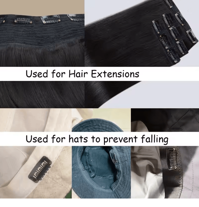 Hair Extension Snap Clips Set