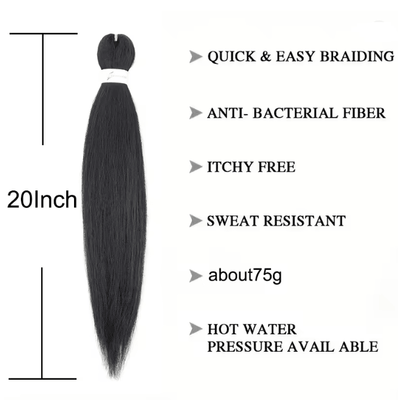 Pre Stretched Synthetic Yaki Braiding Hair 20 Inch
