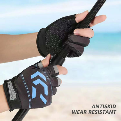 Three Finger Cut Fishing Gloves for Sun Protection and Grip