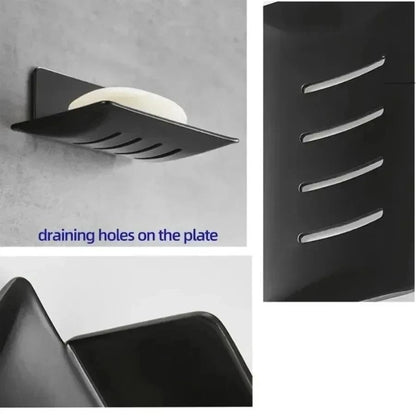 Black Carbon Steel Wall Mounted Soap Holder