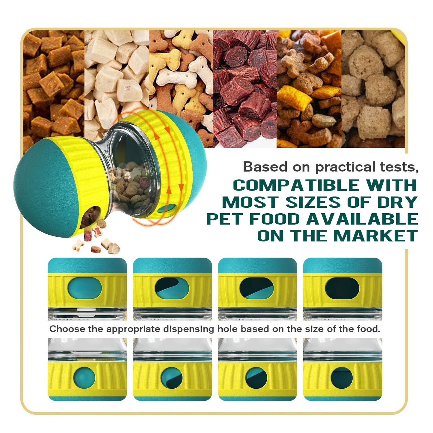 Treat Enrichment Pet Toy Slow Feeder Ball for Dogs