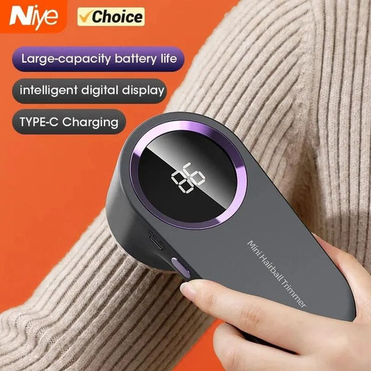 Electric Lint Remover LED Digital Fabric Shaver Rechargeable Fuzz Cleaner