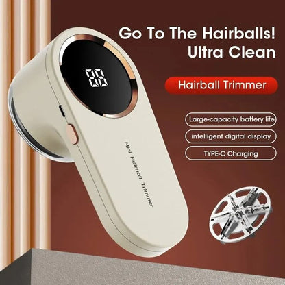 Electric Lint Remover LED Digital Fabric Shaver Rechargeable Fuzz Cleaner