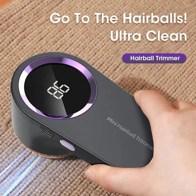 Electric Lint Remover LED Digital Fabric Shaver Rechargeable Fuzz Cleaner