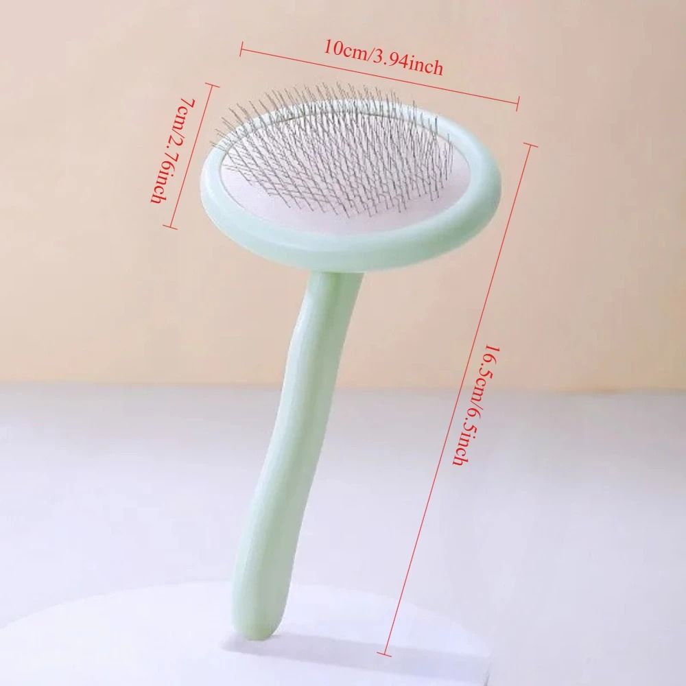 Dog and Cat Grooming Brush Stainless Steel Pet Hair Remover with Comfort Handle