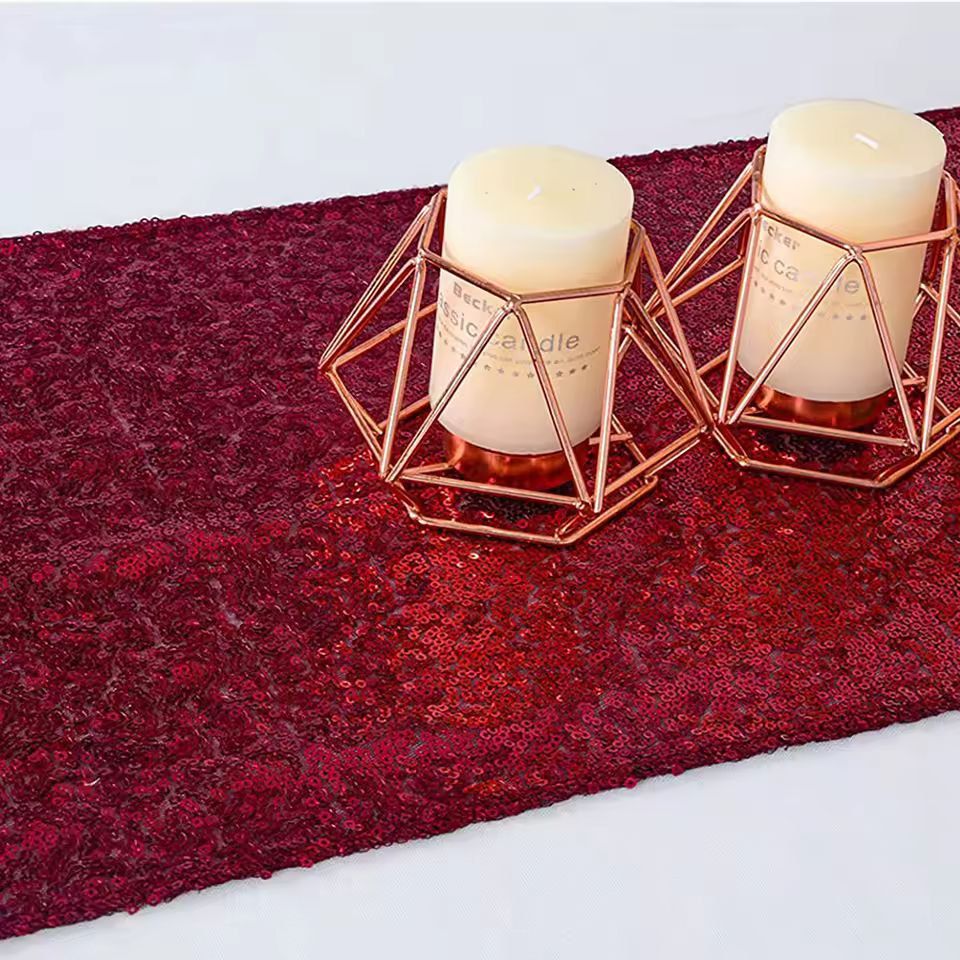 Glitter Shine Sequin Table Runner 30by180 cm – Sparkling Party & Wedding Table Decor