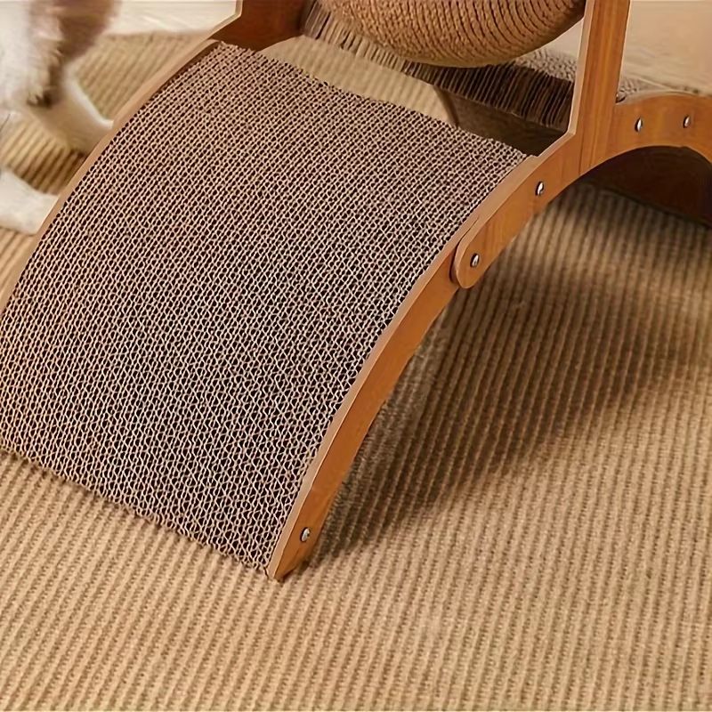 Vertical Cat Scratching Ball & Board Toy With Corrugated Column