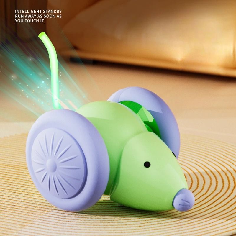 Interactive Electric Cat Mouse Car Rechargeable Automatic Teaser Toy