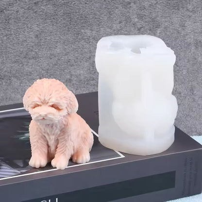 DoggieDream 3D Teddy Pet Silicone Candle & Soap Mold – DIY Animal Ornament Craft