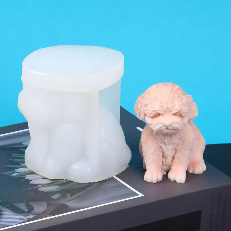 DoggieDream 3D Teddy Pet Silicone Candle & Soap Mold – DIY Animal Ornament Craft
