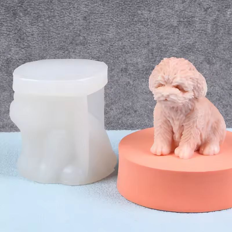 DoggieDream 3D Teddy Pet Silicone Candle & Soap Mold – DIY Animal Ornament Craft