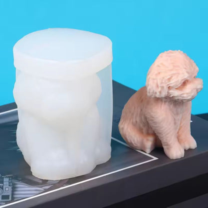DoggieDream 3D Teddy Pet Silicone Candle & Soap Mold – DIY Animal Ornament Craft