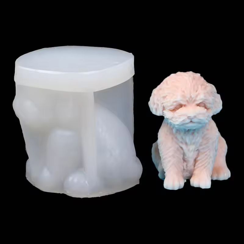 DoggieDream 3D Teddy Pet Silicone Candle & Soap Mold – DIY Animal Ornament Craft